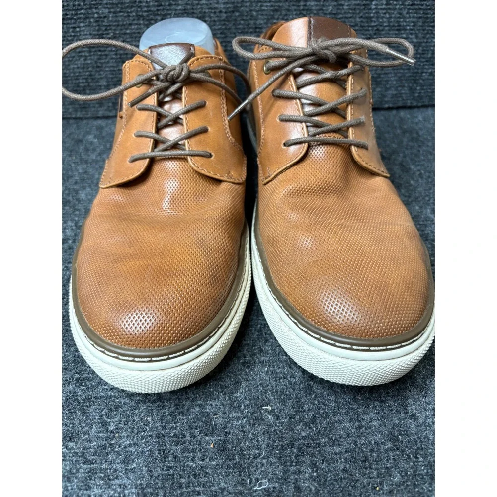 Crown Vintage Thoren Mens Tan Perforated Oxford Sneakers Size 12M CR-THOREN